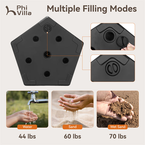 PHI VILLA Outdoor Patio Umbrella Heavy Duty Base Weights Stand