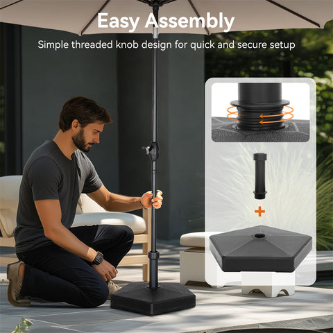 PHI VILLA Outdoor Patio Umbrella Heavy Duty Base Weights Stand