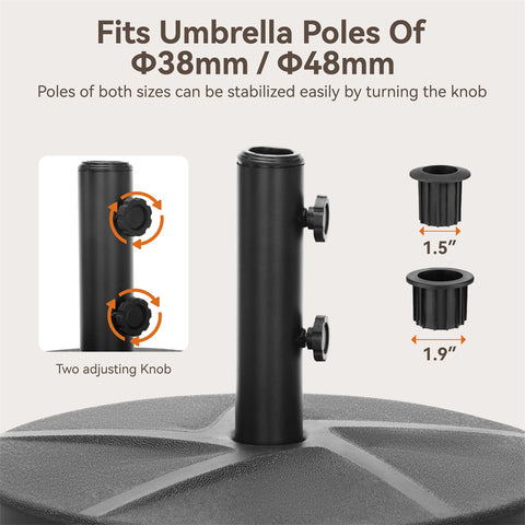 PHI VILLA Outdoor Patio Umbrella Heavy Duty Base Weights Stand