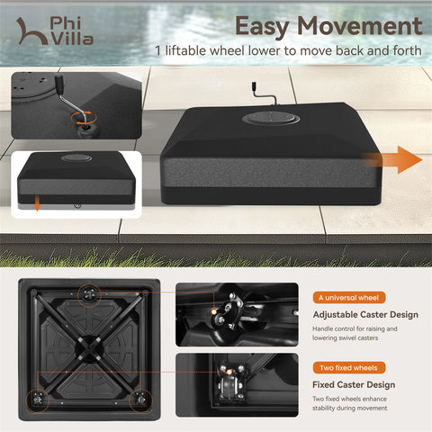 PHI VILLA Outdoor Patio Umbrella Heavy Duty Base Weights Stand