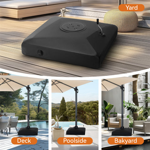 PHI VILLA Outdoor Patio Umbrella Heavy Duty Base Weights Stand