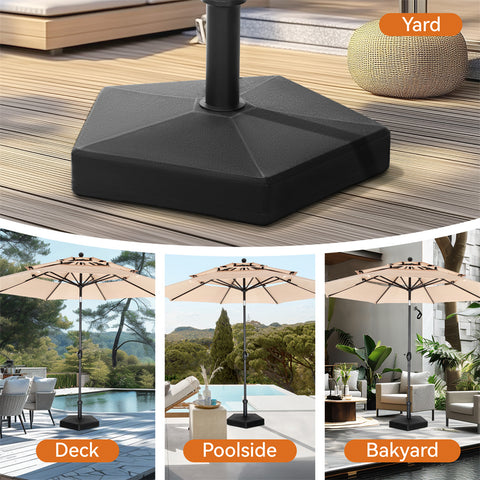 PHI VILLA Outdoor Patio Umbrella Heavy Duty Base Weights Stand