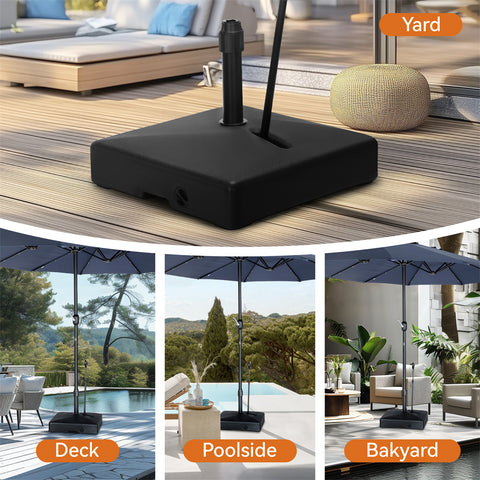 PHI VILLA Outdoor Patio Umbrella Heavy Duty Base Weights Stand