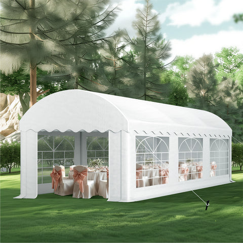 Phi Villa Party Tent Outdoor Gazebo Wedding Canopy with Multi-purpose and Wheeled Storage Bag