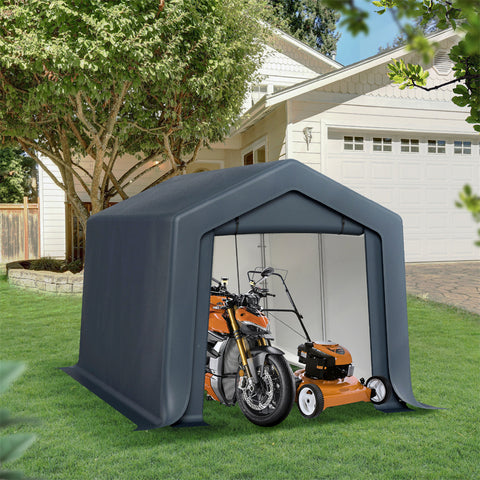 PHI VILLA Outdoor Portable Storage Shelter Shed Garage with Vents Carport