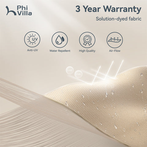 PHI VILLA 10ft Patio Cantilever Umbrellas with Double-top and 360-Degree Rotation