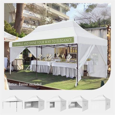 Phi Villa Party Tent Outdoor Gazebo Wedding Canopy with Multi-purpose and Wheeled Storage Bag