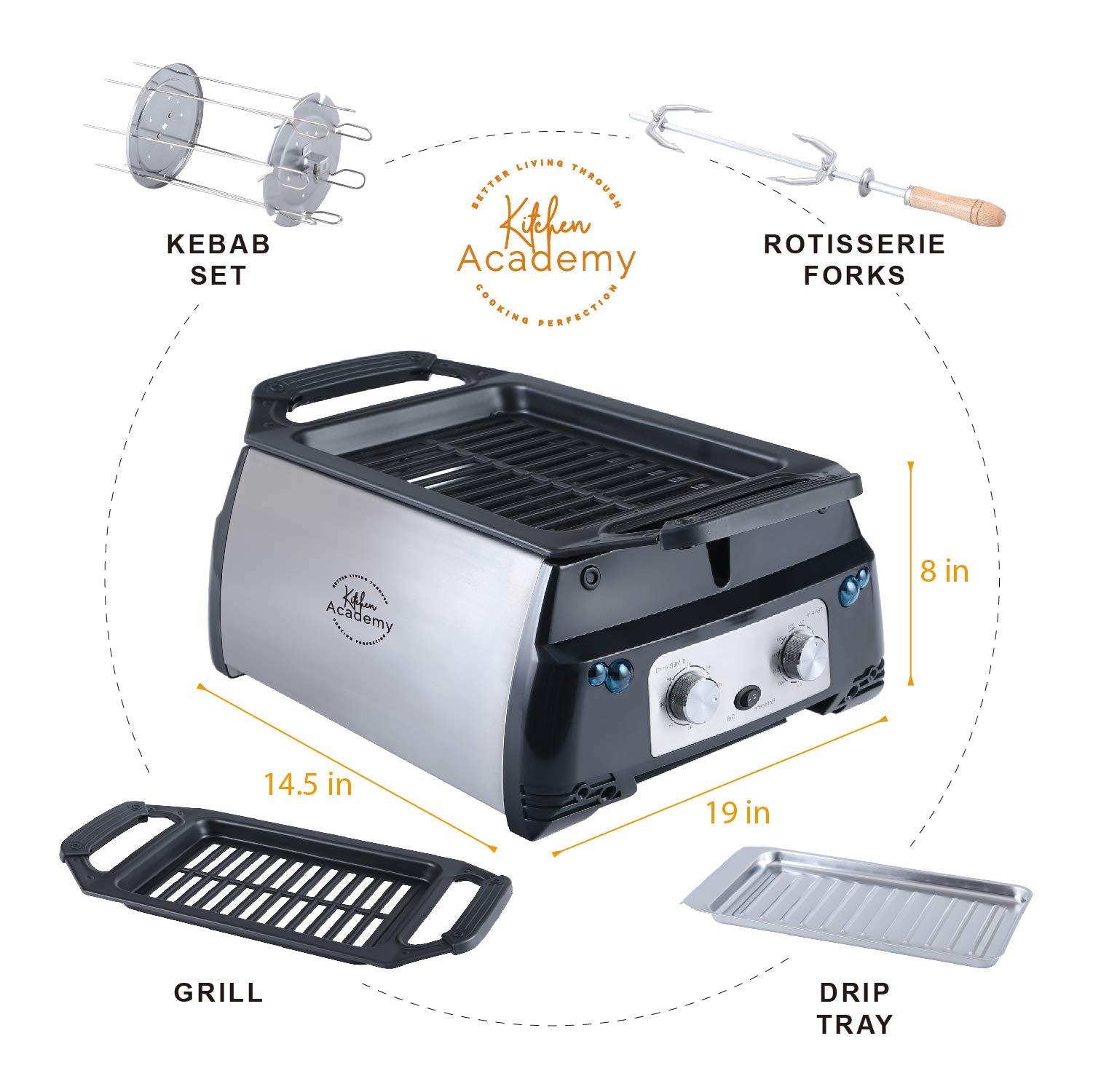 Litifo Smokeless Grill and Griddle, 2 Cooking Plates Included, Portable,  Electric, Non-Stick, 1 unit - Fry's Food Stores